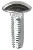 Bumper Bolt 3/8-16x1-1/4 Roundhead Zinc Stainless Steel Capped