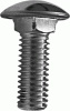 Bumper Bolt 7/16-14x1 Roundhead Zinc Stainless Steel Capped
