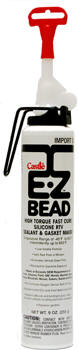 E-Z Bead Silicone Gasket Maker Import Gray O2 Safe 9oz