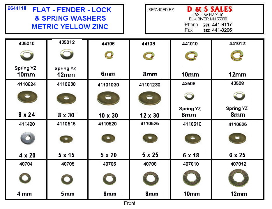 Flat, Fender, Spring, Lock Washer Assortment